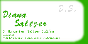 diana saltzer business card